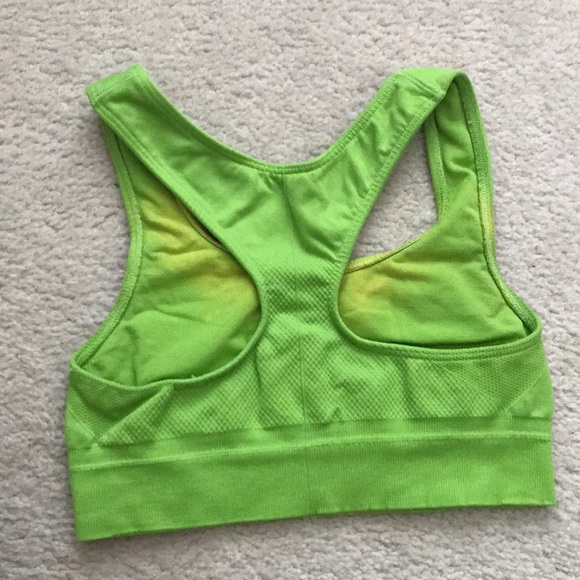 LOT 3 Champion Racerback Seamless Hot Pink/Neon Yellow/Lime Green Sports Bras - Picture 8 of 12